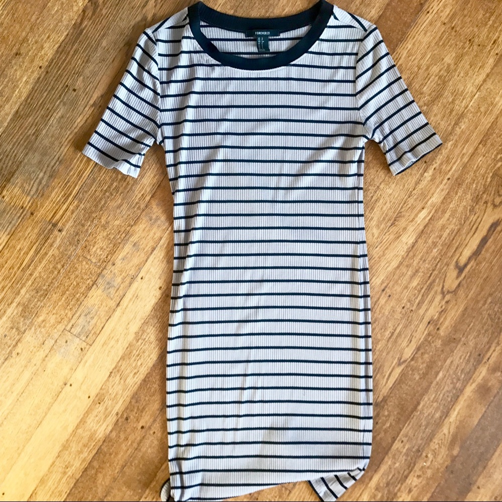 Forever 21 Ribbed Striped Dress